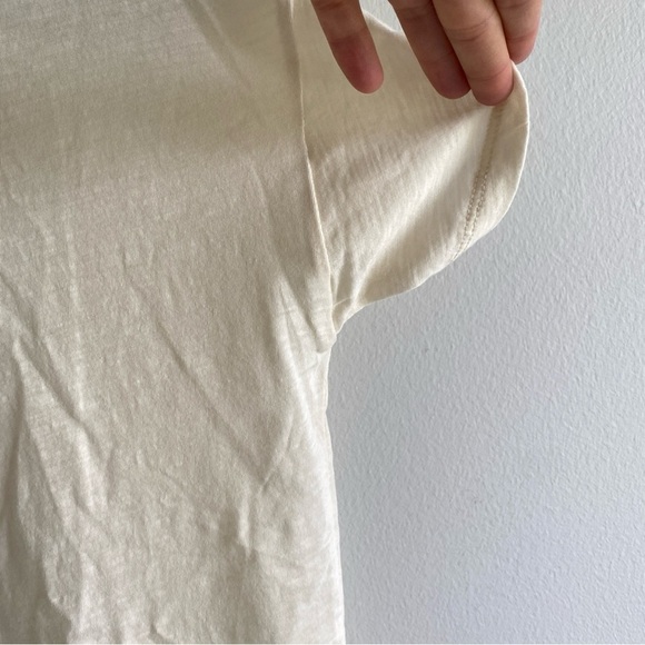 MADEWELL Cream T-shirt With Colourful Collar Size XS - Picture 5 of 10